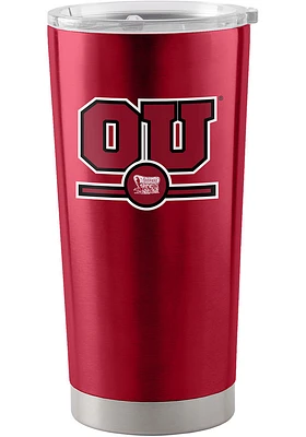Logo Brands Oklahoma Sooners 20oz Letterman Stainless Steel Tumbler - Red