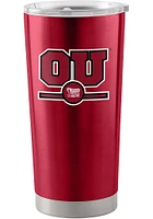 Logo Brands Oklahoma Sooners 20oz Letterman Stainless Steel Tumbler - Red