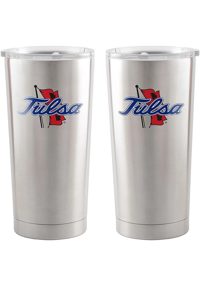 Logo Brands Tulsa Golden Hurricane 20oz Stainless Steel Tumbler - Blue