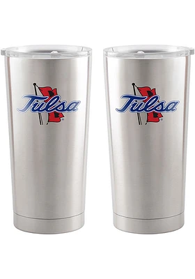 Logo Brands Tulsa Golden Hurricane 20oz Stainless Steel Tumbler - Blue
