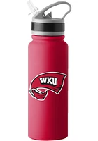 Western Kentucky Hilltoppers 25oz Flip Top Stainless Steel Bottle - Black