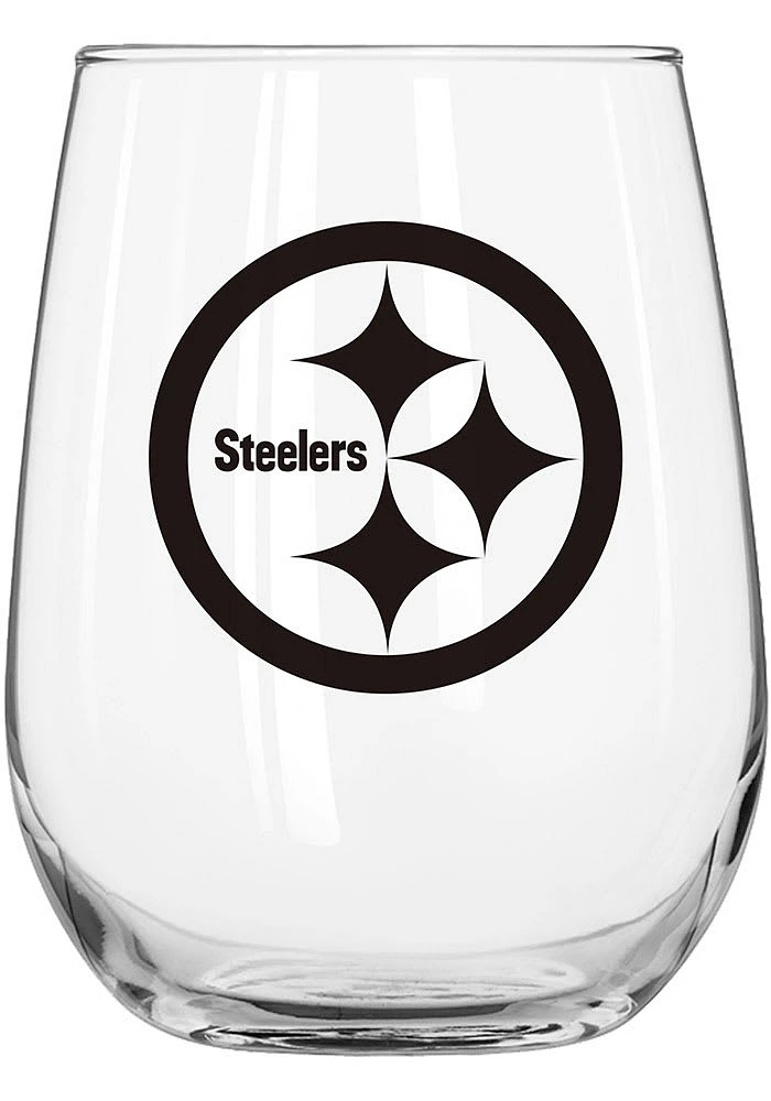 Pittsburgh Steelers 16oz Gameday Stemless Wine Glass - Black