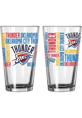 Oklahoma City Thunder 16oz Spirti Pint Glass - Blue