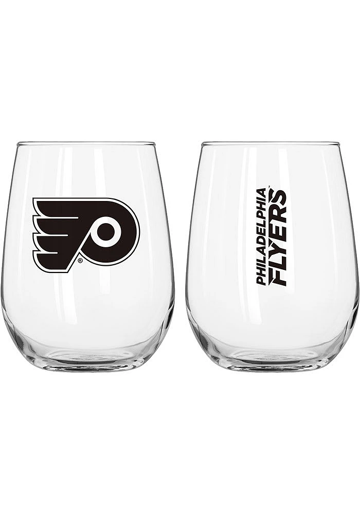 Philadelphia Flyers 16oz Gameday Stemless Wine Glass - Black