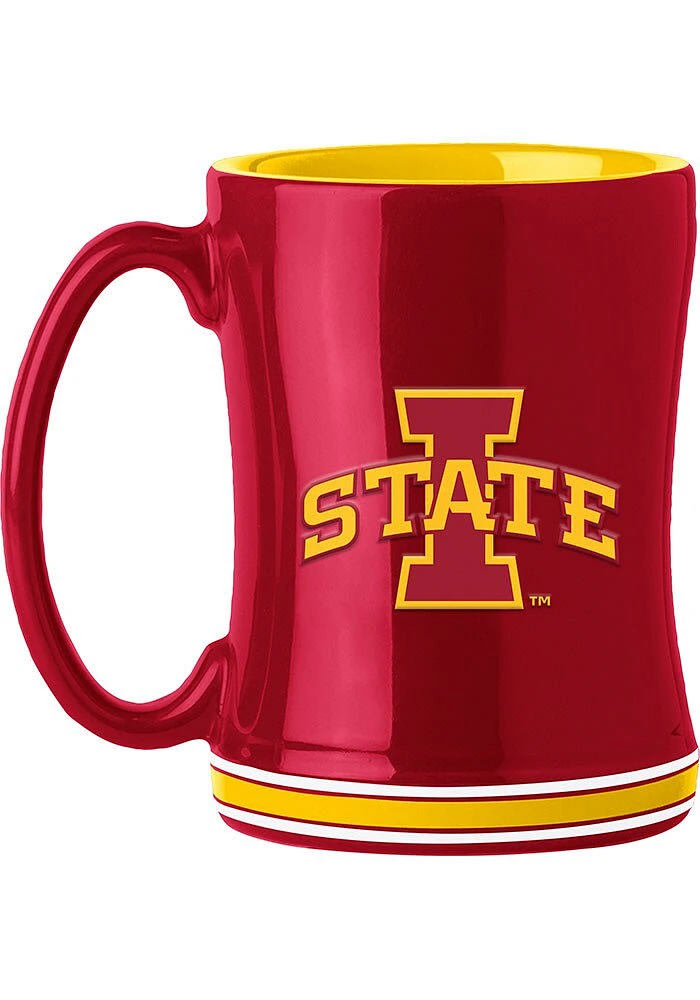 Iowa State Cyclones 14oz Relief Ceramic Mug - Red