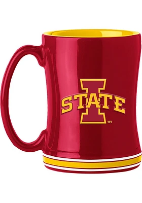 Iowa State Cyclones 14oz Relief Ceramic Mug - Red