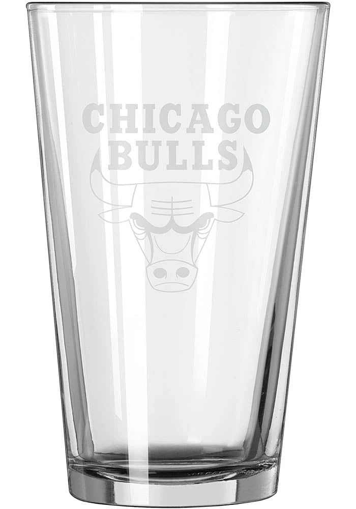 Chicago Bulls 16oz Pint Glass - Red