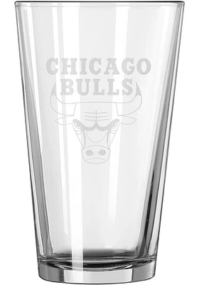 Chicago Bulls 16oz Pint Glass - Red