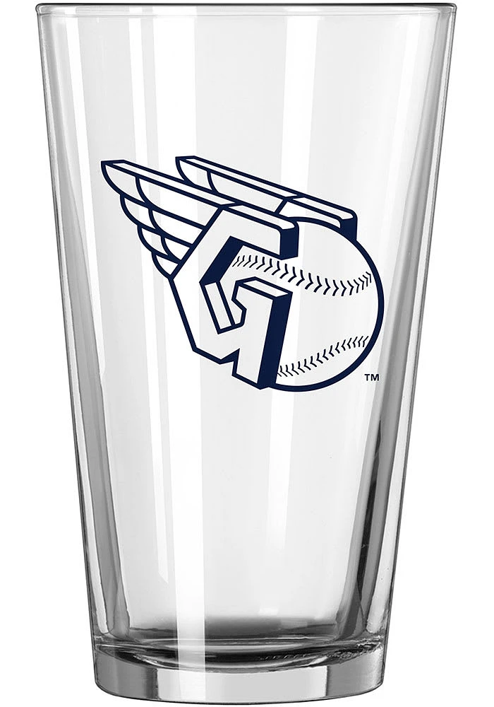 Cleveland Guardians Logo 16oz Pint Glass - Navy Blue