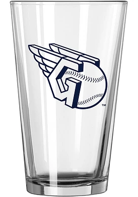 Cleveland Guardians Logo 16oz Pint Glass - Navy Blue