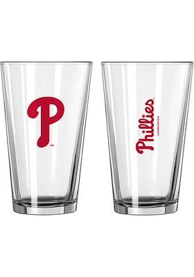 Philadelphia Phillies 16oz Pint Glass - Red