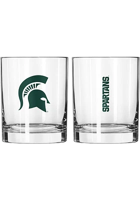 Michigan State Spartans 14oz Rock Glass - Green