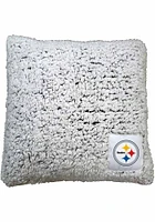 Pittsburgh Steelers Frosty Throw Throw Pillow - White