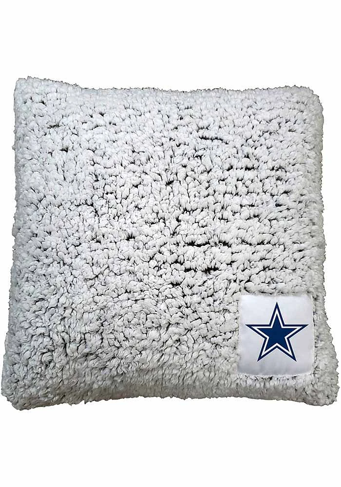 Dallas Cowboys Frosty Throw Throw Pillow - White