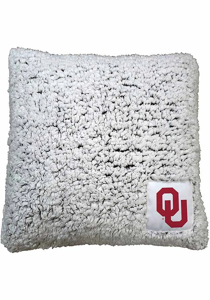 Oklahoma Sooners Frosty Throw Throw Pillow - White