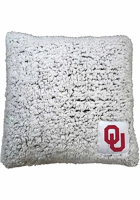 Oklahoma Sooners Frosty Throw Throw Pillow - White