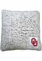 Oklahoma Sooners Frosty Throw Throw Pillow - White