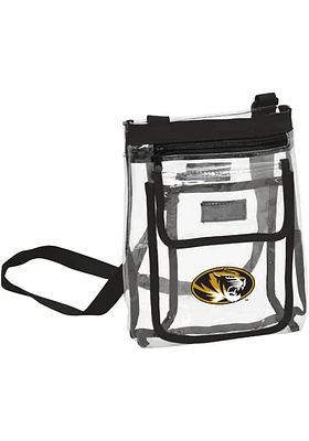 Logo Brands Missouri Tigers White Stadium Approved Design Clear Bag