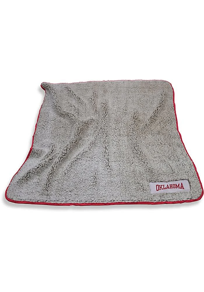 Oklahoma Sooners Frosty Sherpa Fleece Blanket - Grey