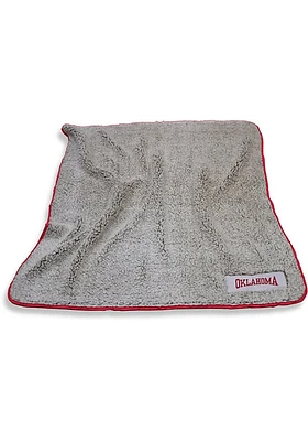 Oklahoma Sooners Frosty Sherpa Fleece Blanket - Grey