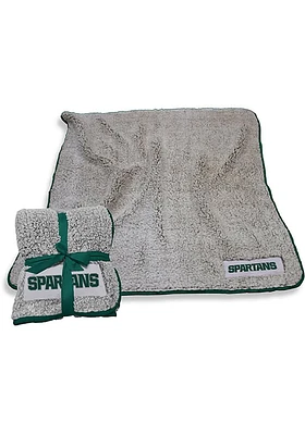 Michigan State Spartans Frosty Sherpa Fleece Blanket - Grey