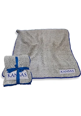 Kansas Jayhawks Frosty Sherpa Fleece Blanket - Grey