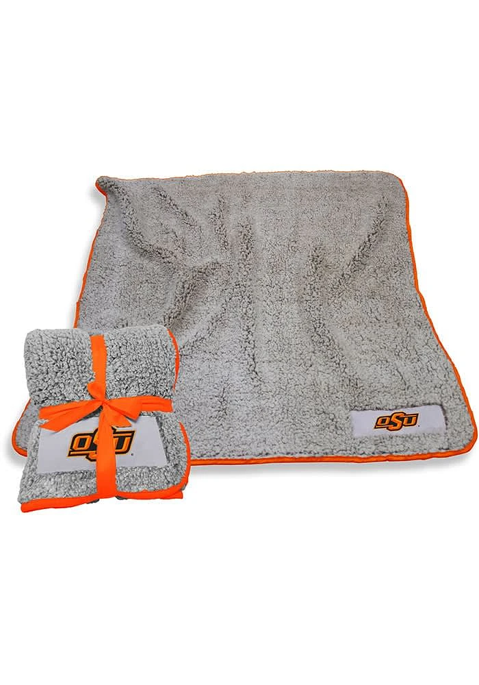 Oklahoma State Cowboys Frosty Sherpa Fleece Blanket - Grey