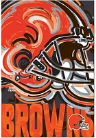 Cleveland Browns Justin Patten Logo Garden Flag - Orange