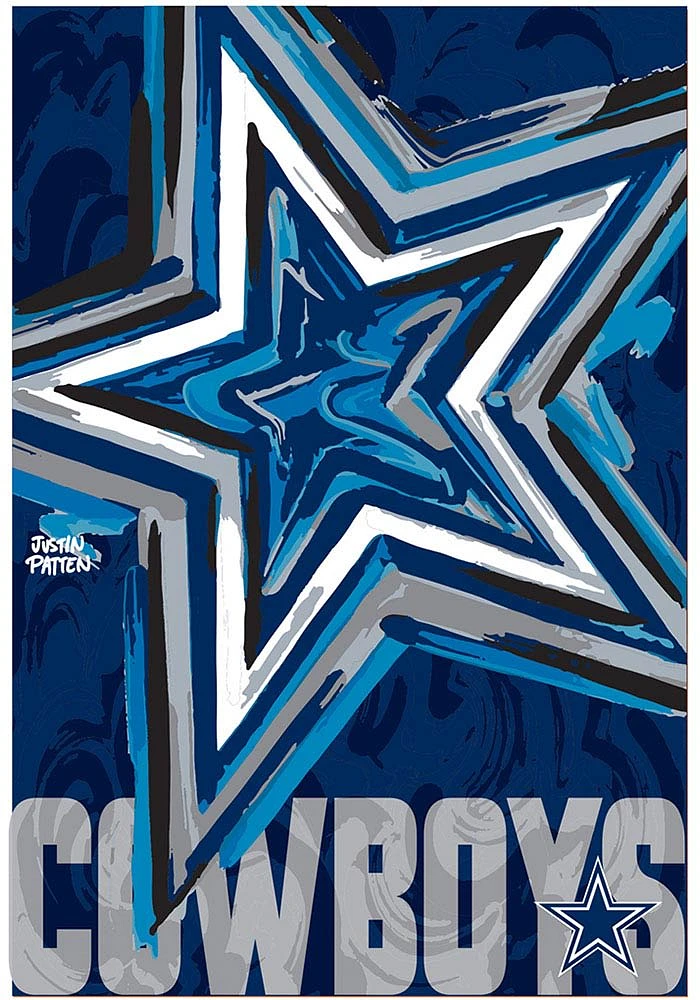 Dallas Cowboys Justin Patten Logo Garden Flag