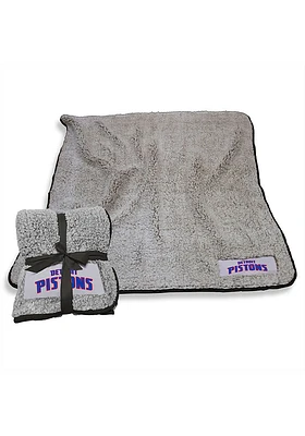 Detroit Pistons Frosty Sherpa Fleece Blanket - Black