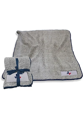Texas State Outline Frosty Sherpa Fleece Blanket - Grey