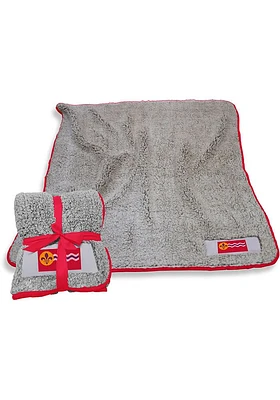 St Louis Flag Frosty Sherpa Fleece Blanket - Grey