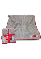 St Louis Flag Frosty Sherpa Fleece Blanket - Grey