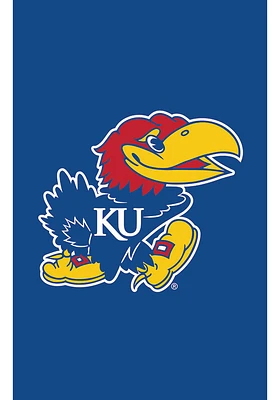 Kansas Jayhawks Applique Garden Flag - Blue