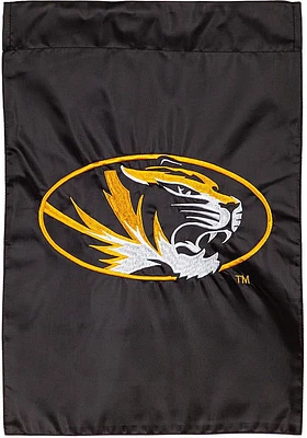 Missouri Tigers Applique Garden Flag - Black