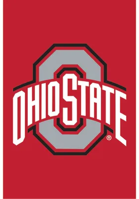 Ohio State Buckeyes Applique Garden Flag - Red