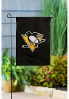 Pittsburgh Penguins Applique Garden Flag - Black