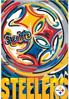 Pittsburgh Steelers Justin Patten Logo Garden Flag - Black