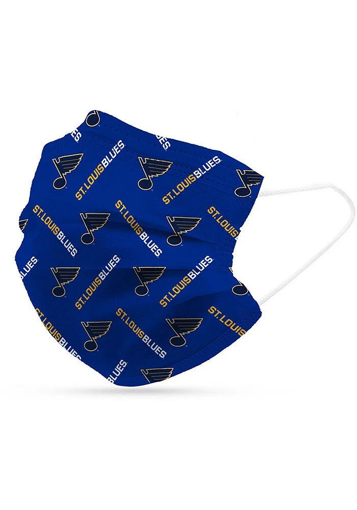 Logo Brands St Louis Blues 6 Pack Disposable Fan Mask