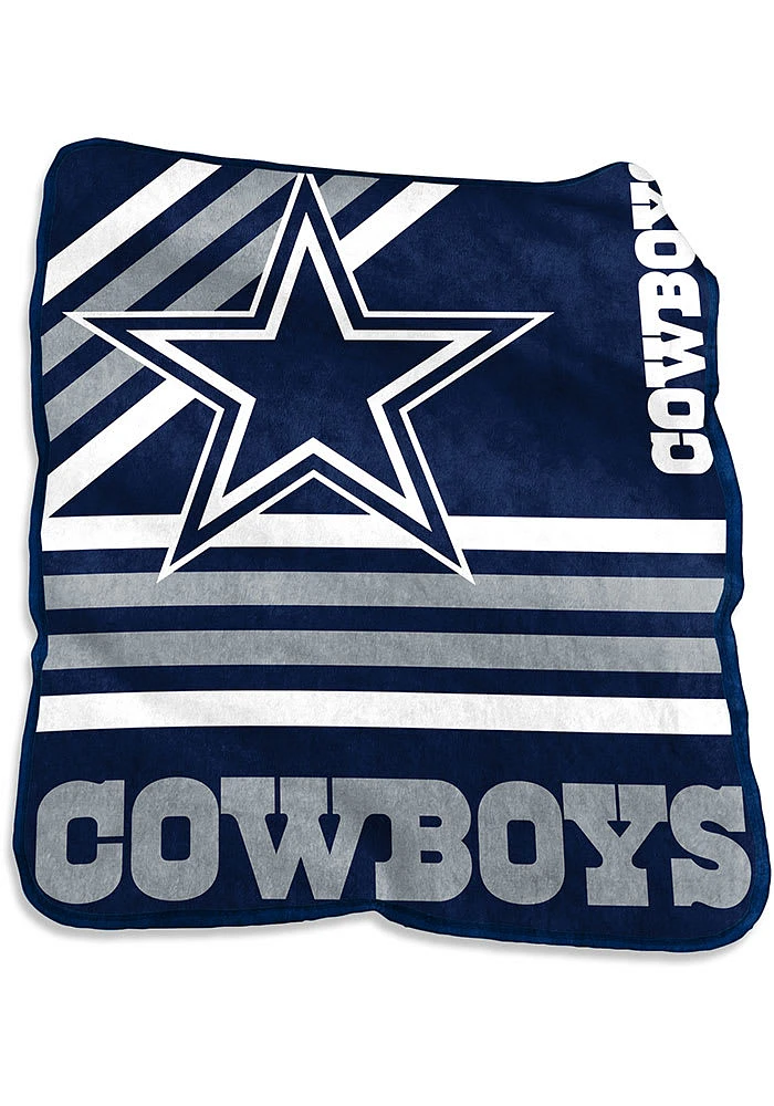 Dallas Cowboys Raschel Raschel Throw Blanket - Navy Blue