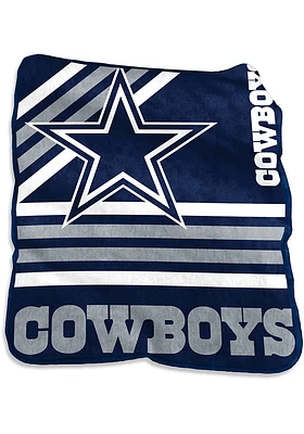 Dallas Cowboys Raschel Raschel Throw Blanket - Navy Blue