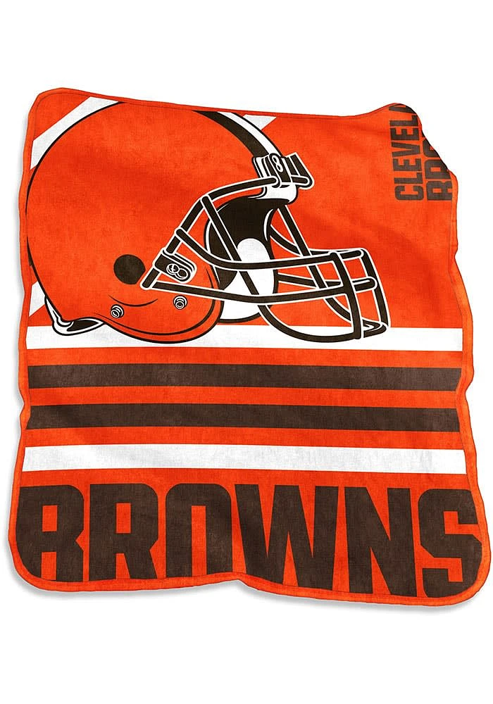 Cleveland Browns Raschel Raschel Throw Blanket - Brown