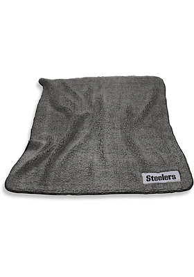 Pittsburgh Steelers Color Frosty Sherpa Fleece Blanket - Black