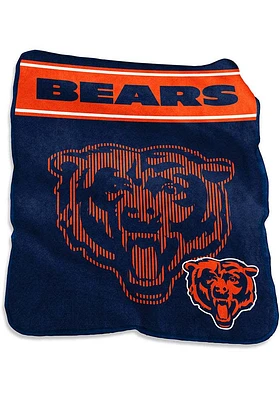 Chicago Bears Team Logo Raschel Throw Blanket - Blue