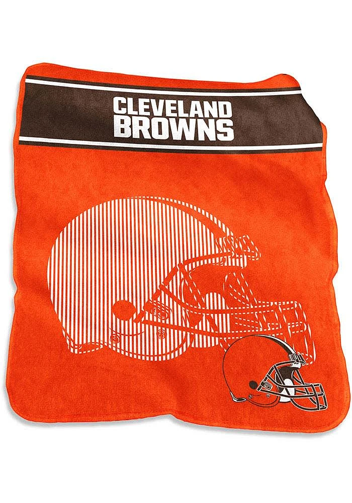 Cleveland Browns Team Logo Raschel Throw Blanket - Brown