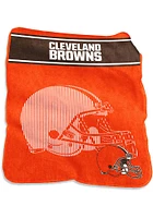 Cleveland Browns Team Logo Raschel Throw Blanket - Brown