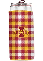 Logo Brands Iowa State Cyclones 12 oz Plaid Slim Coolie