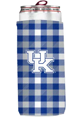 Kentucky Wildcats 12 oz Plaid Slim Coolie