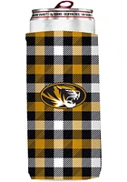 Logo Brands Missouri Tigers 12 oz Plaid Slim Coolie