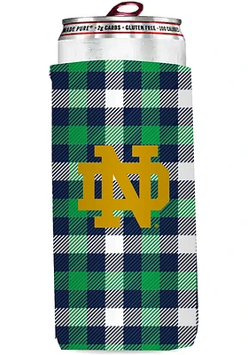 Logo Brands Notre Dame Fighting Irish 12 oz Plaid Slim Coolie